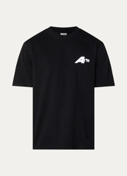 Arte Antwerp Heren Receipt T-shirt met logo- en backprint in de kleur Zwart, maat: S