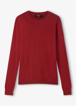 Whistles Dames Annie fijngebreide trui met ronde hals in de kleur Rood