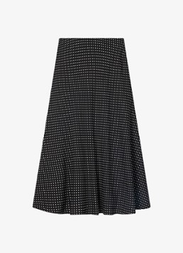 Whistles Dames Midi A-lijn rok met stippenprint in de kleur Zwart