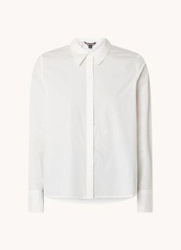 Whistles Dames Boxy blouse met stretch in de kleur Wit