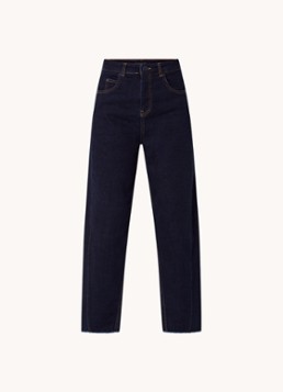 Whistles Dames Barrel high waist cropped loose fit jeans met donkere wassing in de kleur Indigo