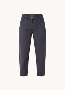 Whistles Dames Tessa high waist cropped straight leg jeans met gekleurde wassing in de kleur Antraciet
