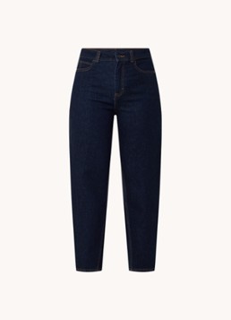 Whistles Dames Barrel high waist cropped tapered jeans met donkere wassing in de kleur Indigo