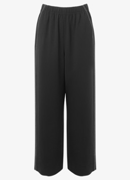 Whistles Dames Mid waist wide fit pantalon met steekzakken in de kleur Zwart