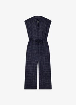 Whistles Dames Wide fit jumpsuit van lyocell in de kleur Donkerblauw