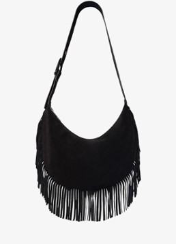 Whistles Dames Crossbodytas met franjes in de kleur Zwart