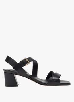 Whistles Dames Sandalette van leer in de kleur Zwart