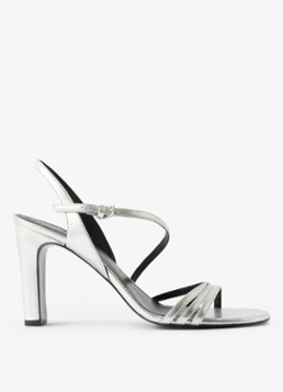 Whistles Dames Slingback van schapenleer met metallic finish in de kleur Zilver