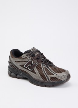 New Balance Dames 1906 sneaker met mesh details in de kleur Donkerbruin, maat: 37