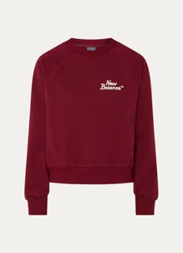 New Balance Dames Sweater met logo in de kleur Donkerrood, maat: S