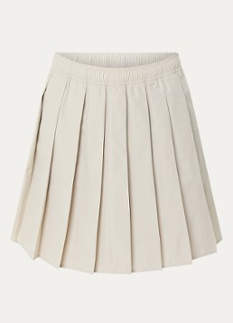New Balance Dames Mini rok met plooien en steekzakken in de kleur Beige, maat: M