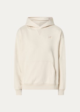 New Balance Dames Hoodie met capuchon en logo in de kleur Creme, maat: L