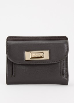 Dune London Dames Keepers portemonnee van leer in de kleur Donkerbruin