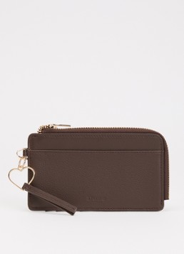 Dune London Dames Keeping portemonnee van leer in de kleur Chocoladebruin
