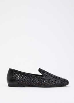Unisa Dames Baix loafer van leer in de kleur Zwart, maat: 36