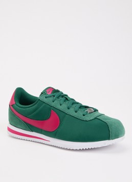 Nike Cortez sneaker met suède details in de kleur Groen, maat: 36.5