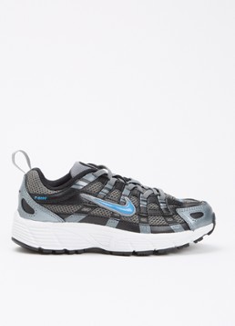 Nike Jongens P-6000 sneaker met mesh details in de kleur Grijs, maat: 33