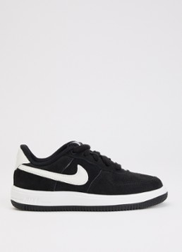 Nike Meisjes Force 1 sneaker van suède in de kleur Zwart, maat: 34