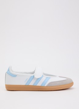 Adidas Meisjes Samba Jane sneaker van leer met details van suède in de kleur Wit, maat: 36 2/3