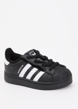Adidas Jongens Superstar II sneaker van leer in de kleur Zwart, maat: 27