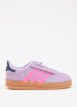 Adidas Meisjes Gazelle Indoor sneaker van suède met logo in de kleur Lila, maat: 25