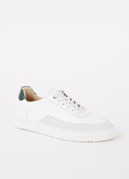 Filling Pieces Heren Mondo sneaker van leer met suède details in de kleur Wit, maat: 43