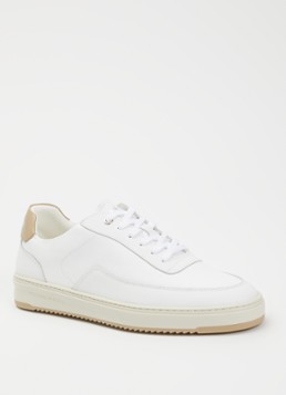 Filling Pieces Heren Mondo Crumbs sneaker van leer in de kleur Wit, maat: 40