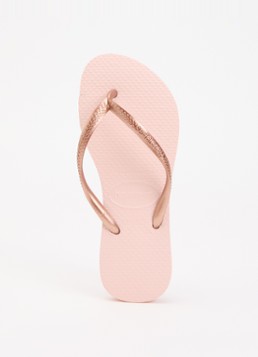Havaianas Meisjes Slipper met logo in de kleur Oudroze, maat: 31/32