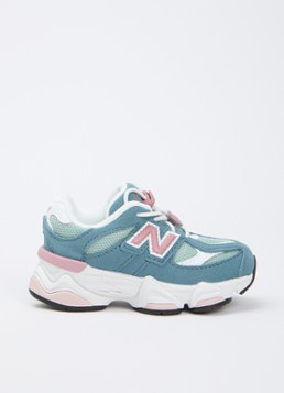 New Balance Meisjes 9060 sneaker van suède met logo in de kleur Staalblauw, maat: 25