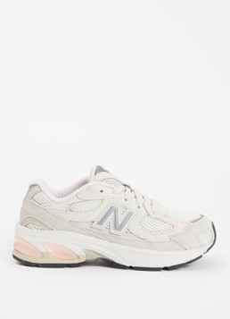 New Balance Meisjes Abzorb 2010 sneaker van suède met details van mesh in de kleur Gebroken wit, maat: 33