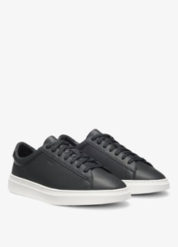 BOSS Heren Sneaker van leer in de kleur Zwart