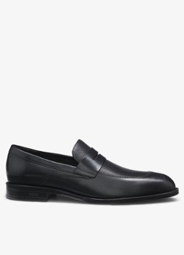 BOSS Heren Loafer van leer in de kleur Zwart