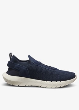 BOSS Dames Boss-Motion sneaker met gebreid bovenwerk in de kleur Donkerblauw