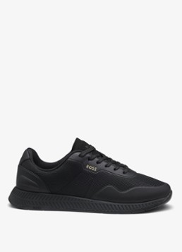 BOSS Heren Sneaker met logo in de kleur Zwart