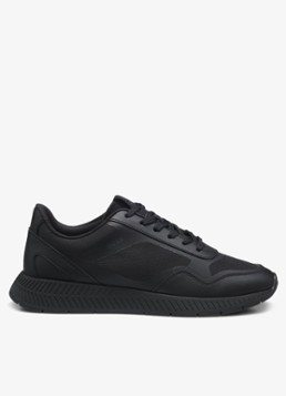 BOSS Heren Sneaker met logo in de kleur Zwart