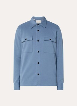 Selected Heren Noos overshirt met borstzakken in de kleur Blauw, maat: M