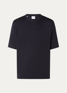 Selected Heren Oscar T-shirt met stretch in de kleur Donkerblauw, maat: S