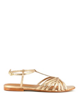 Jonak Dames Wallonie sandaal van leer met metallic finish in de kleur Goud