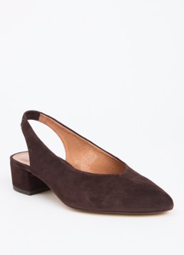 Jonak Dames Vince Velours slingback van suède in de kleur Donkerbruin