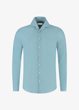 Aurélien Heren Regular fit overhemd van linnen in de kleur Turquoise