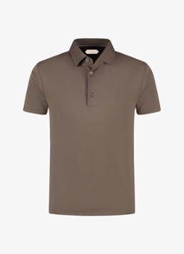 Aurélien Heren Regular fit polo in de kleur Bruin