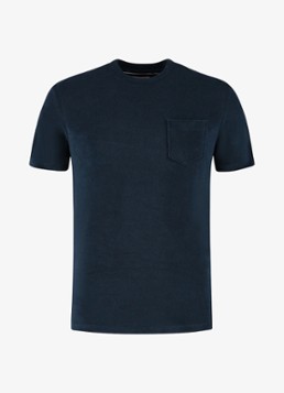 Aurélien Heren Terry Towelling T-Shirt in de kleur Blue Turquoise-441