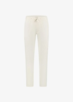 Aurélien Heren Straight fit pantalon van linnen in de kleur Chocolate-201 / Bruin