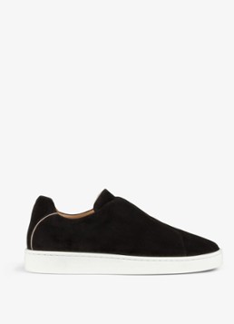 Aurélien Heren AUR3 sneaker van suède in de kleur Black-1 / Zwart