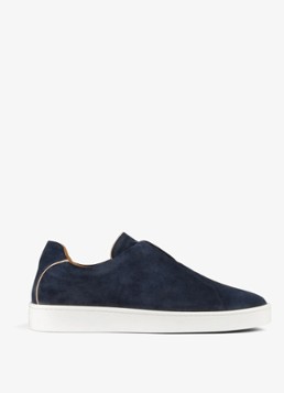 Aurélien Heren AUR3 sneaker van suède in de kleur Navy-410 / Blauw