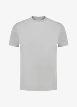 Aurélien Heren T-shirt met ronde hals in de kleur Light Grey-50