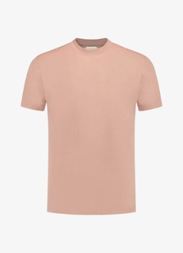 Aurélien Heren T-shirt met ronde hals in de kleur Chocolate-201 / Bruin