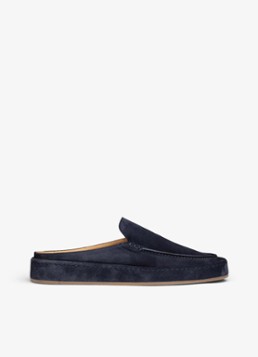Aurélien Heren Voyager loafer van suède in de kleur Navy-410 / Blauw