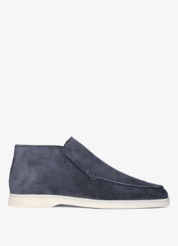 Aurélien Heren City loafer van suède in de kleur Steel Blue-400 / Blauw