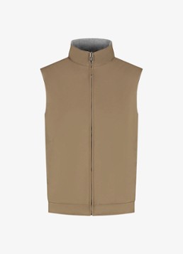 Aurélien Heren Reversible bodywarmer met opstaande kraag in de kleur Bruin